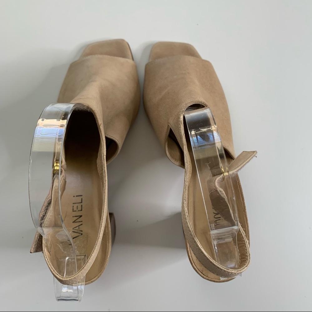 Vaneli Beige Slingback Pumps Buckle Strap 8.5M - Picture 3 of 12